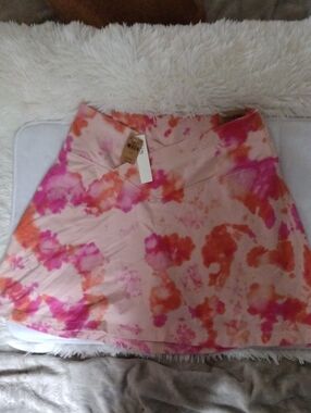 Tie-Dye Pink & Orange A-Line Skirt - Pink By Victoria Secret